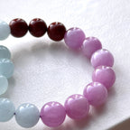 B108 [Aries Taurus | April] White crystal pure bead light bracelet