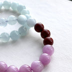 B108 [Aries Taurus | April] White crystal pure bead light bracelet