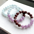 B108 [Aries Taurus | April] White crystal pure bead light bracelet
