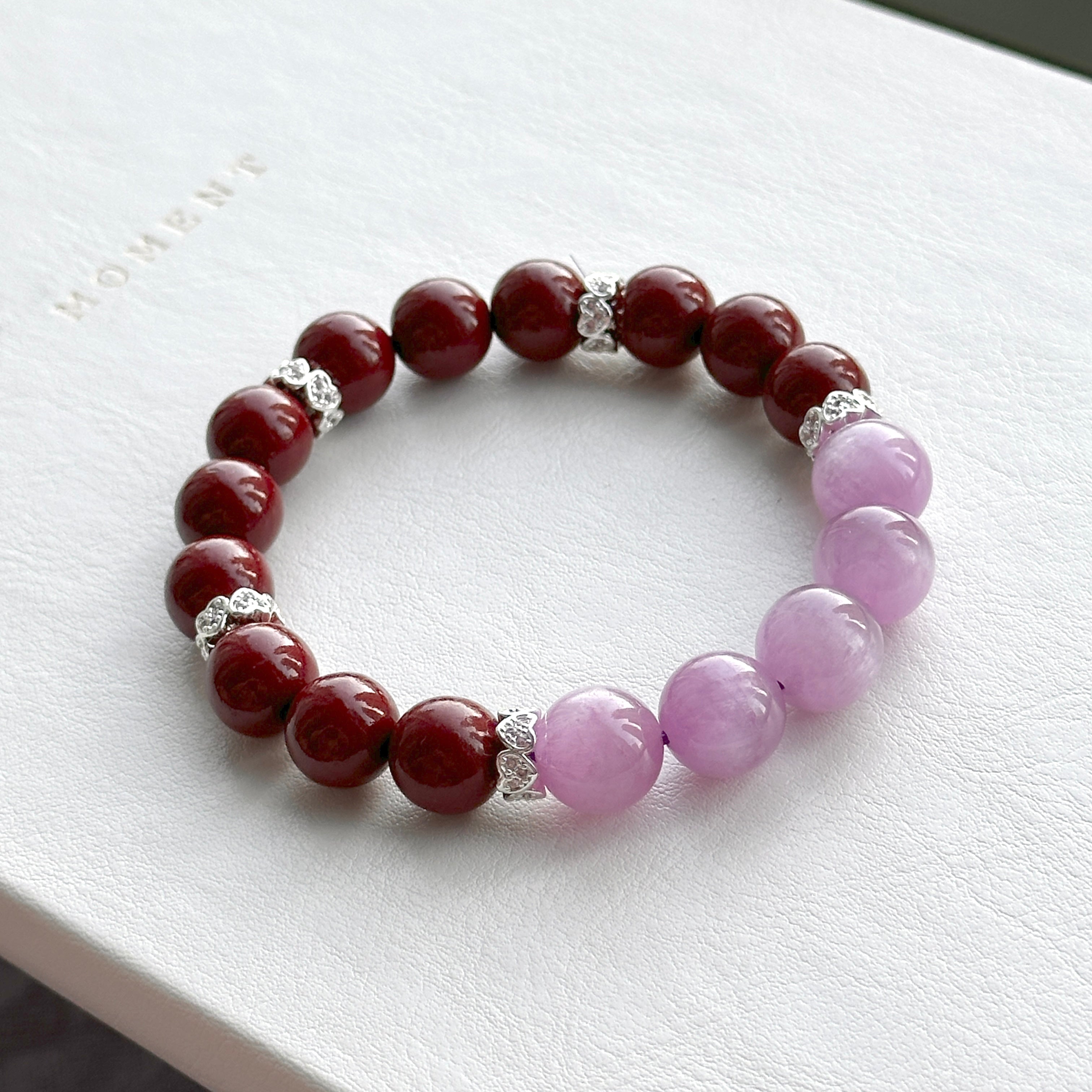 B108 [Aries Taurus | April] White crystal pure bead light bracelet