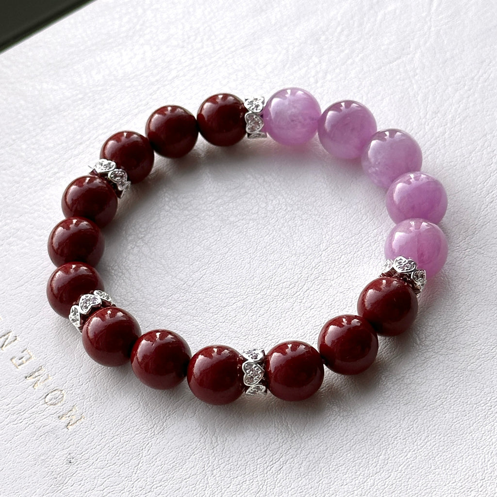B108 [Aries Taurus | April] White crystal pure bead light bracelet