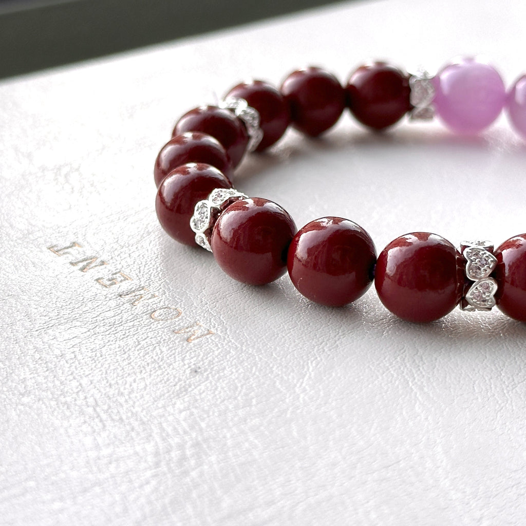 B108 [Aries Taurus | April] White crystal pure bead light bracelet