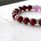 B108 [Aries Taurus | April] White crystal pure bead light bracelet