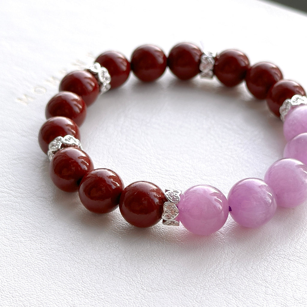 B108 [Aries Taurus | April] White crystal pure bead light bracelet