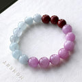 B108 [Aries Taurus | April] White crystal pure bead light bracelet