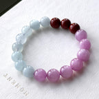 B108 [Aries Taurus | April] White crystal pure bead light bracelet