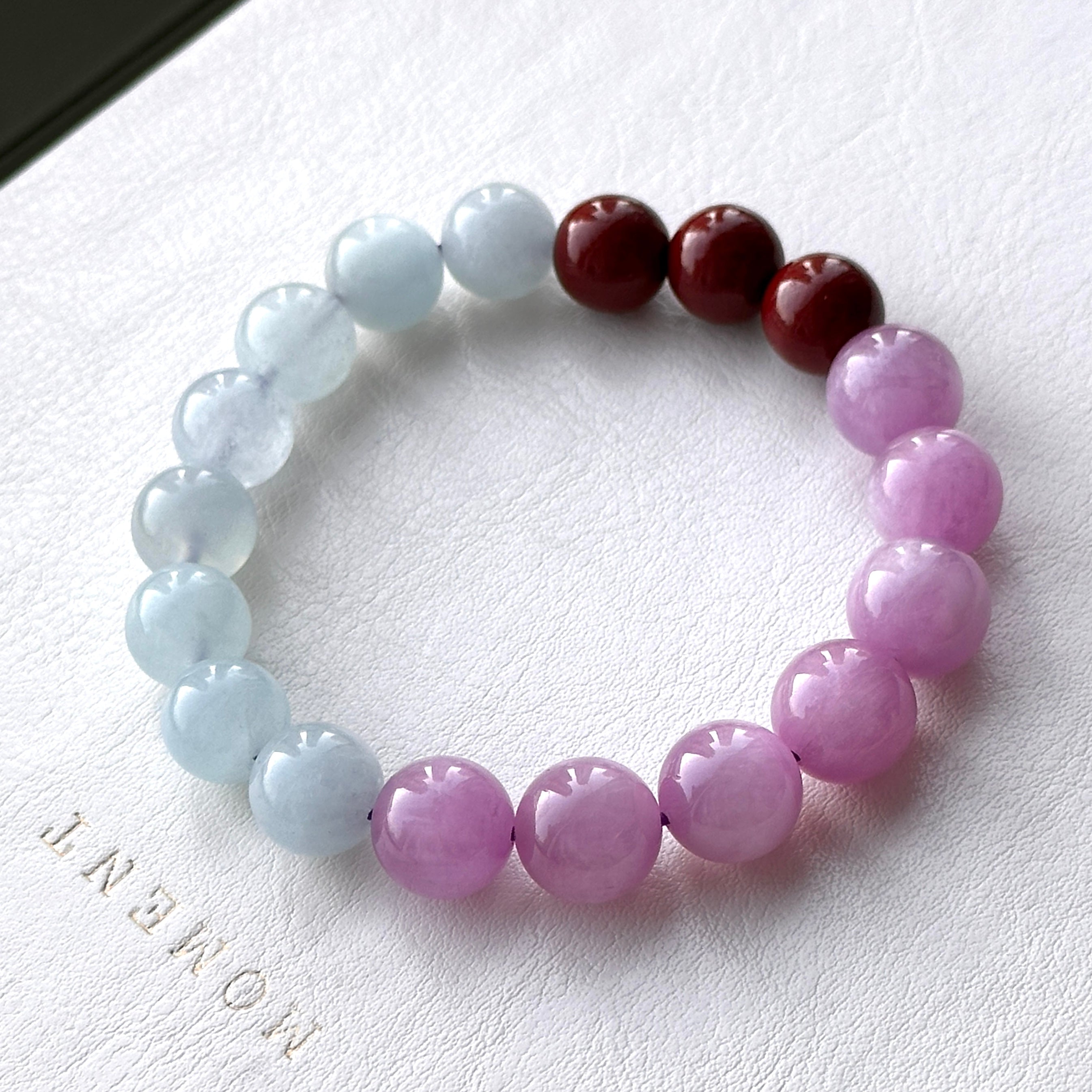 B108 [Aries Taurus | April] White crystal pure bead light bracelet