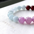 B108 [Aries Taurus | April] White crystal pure bead light bracelet