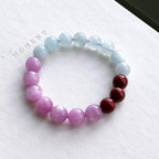B108 [Aries Taurus | April] White crystal pure bead light bracelet