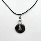 N89 [Protection and Implementation] Hematite | Safety Buckle | Silver Plating | Braided Cord | Necklace