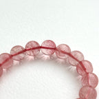 BS239【Lucky】Ice Type Watermelon Stone Heart Silver Plated Bracelet