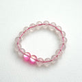 BS246 [Libra-Scorpio | October] Icy Rose Quartz | Pink Glass Bracelet