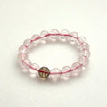 BS242 [Libra-Scorpio | October] Icy Rose Quartz | Black Rutilated Quartz Bracelet