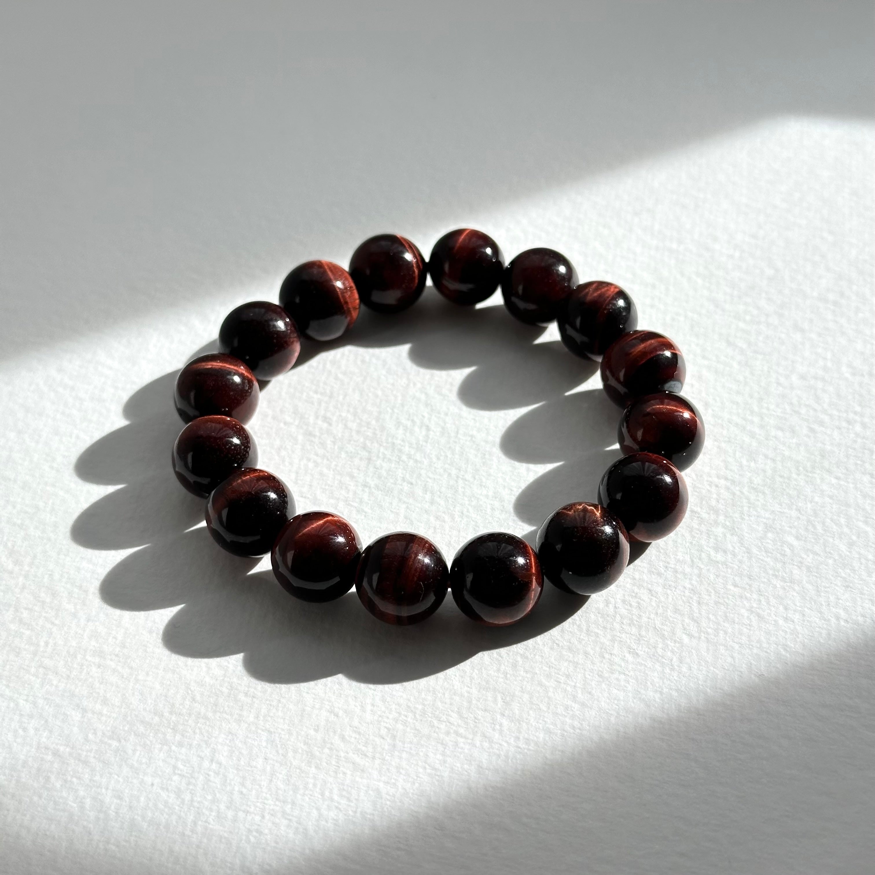 B30 Red Tiger's Eye Bead Bracelet