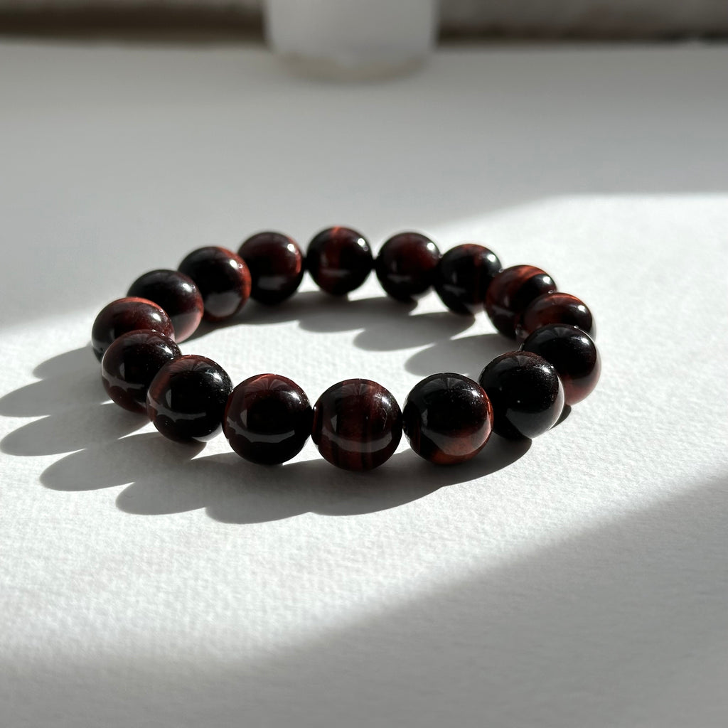 B30 Red Tiger's Eye Bead Bracelet