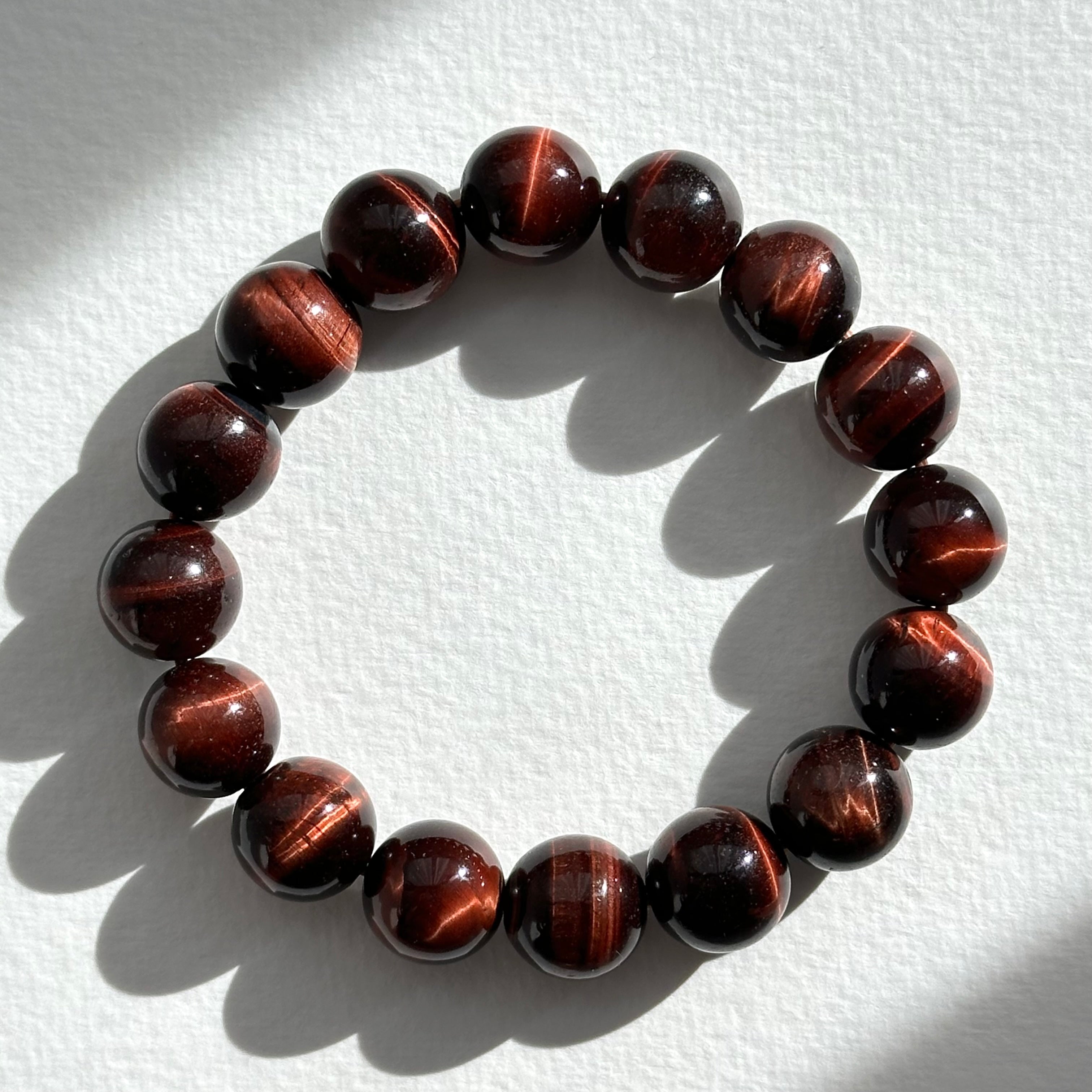 B30 Red Tiger's Eye Bead Bracelet