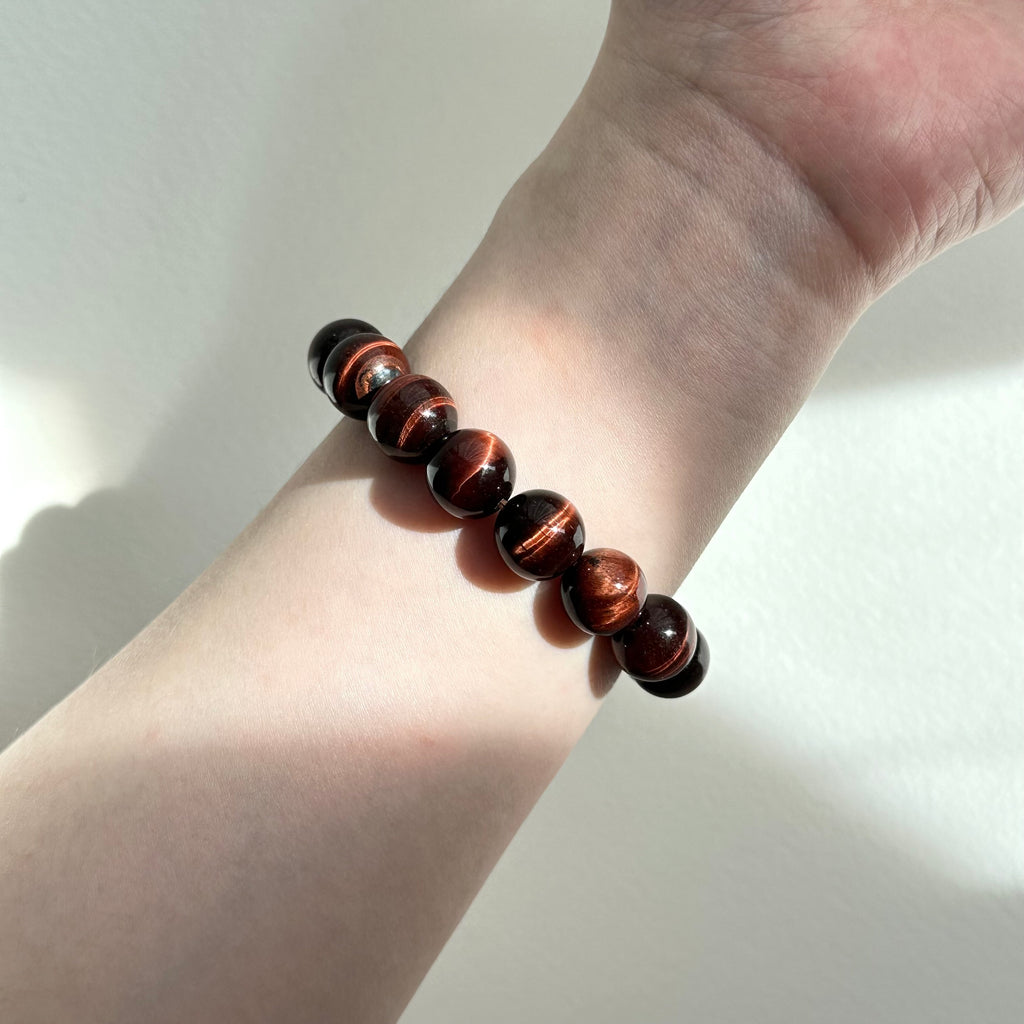 B30 Red Tiger's Eye Bead Bracelet