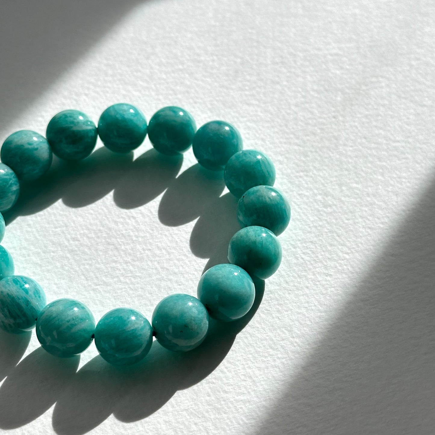 B01 【處女天秤座|9月誕生石】天河石亞馬遜石純珠手鏈手串 Amazonite Bracelet