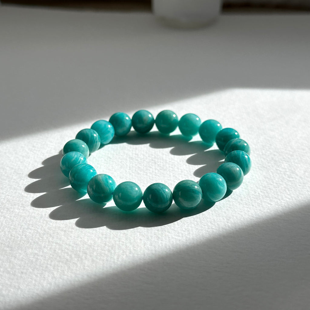 B001 [Virgo-Libra | September Birthstone] Amazonite Beaded Bracelet
