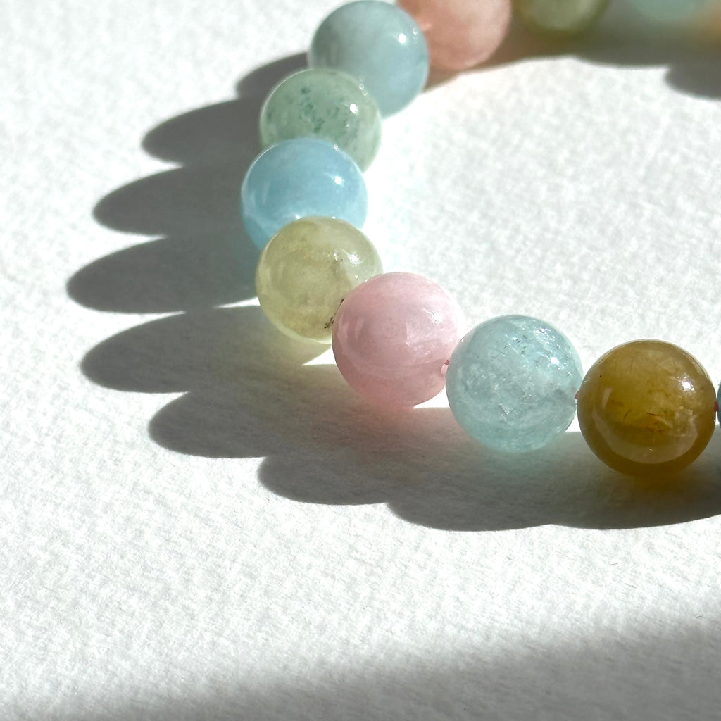 B003 [Aries-Taurus | April Birthstone] Morganite Bead Bracelet