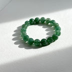 B21 [Optimistic and Positive] Green Strawberry Crystal Pure Bead Bracelet