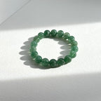 B21 [Optimistic and Positive] Green Strawberry Crystal Pure Bead Bracelet