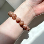 B002 【The Warmth of the Sun】Micro-Gold Sand Sunstone Pure Bead Bracelet