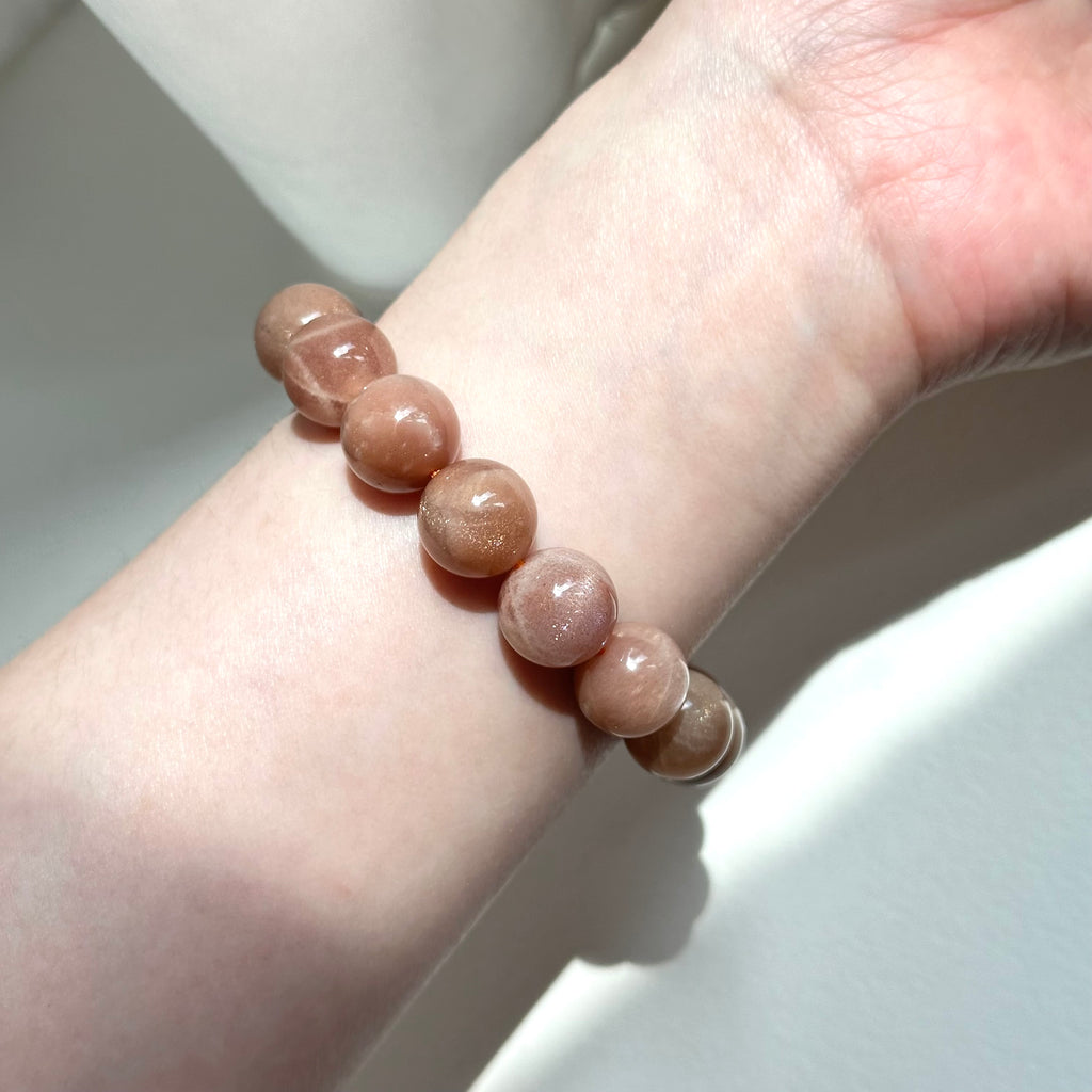 B002 【The Warmth of the Sun】Micro-Gold Sand Sunstone Pure Bead Bracelet