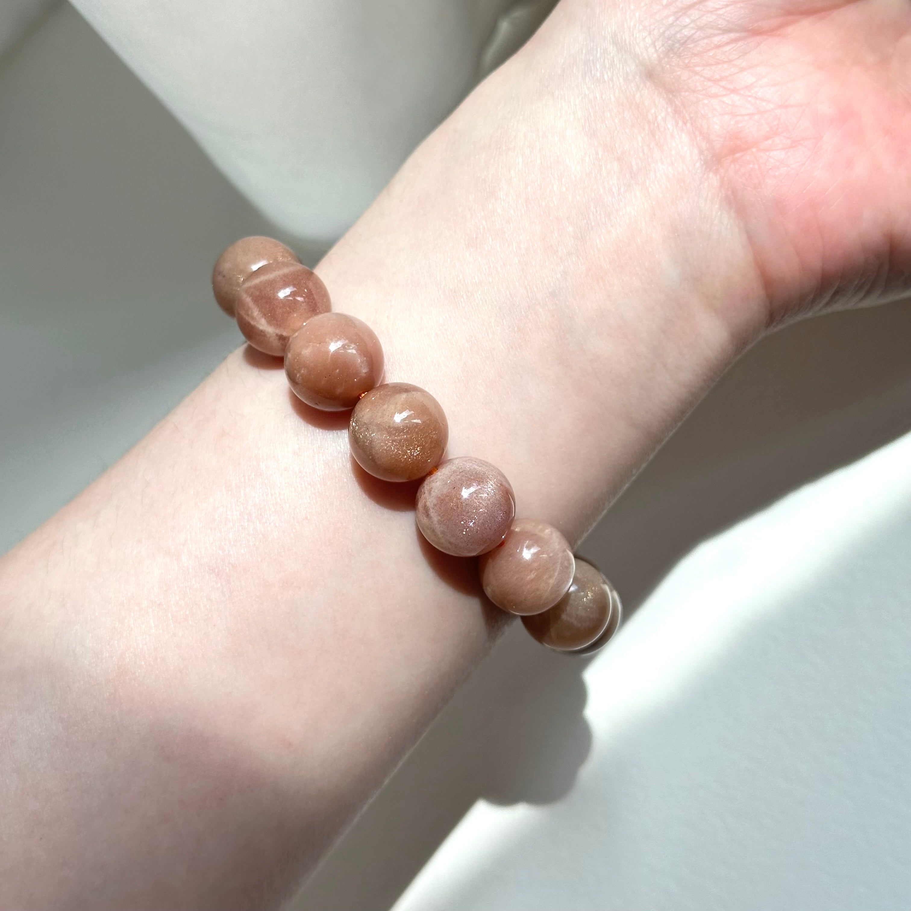 B002 【The Warmth of the Sun】Micro-Gold Sand Sunstone Pure Bead Bracelet
