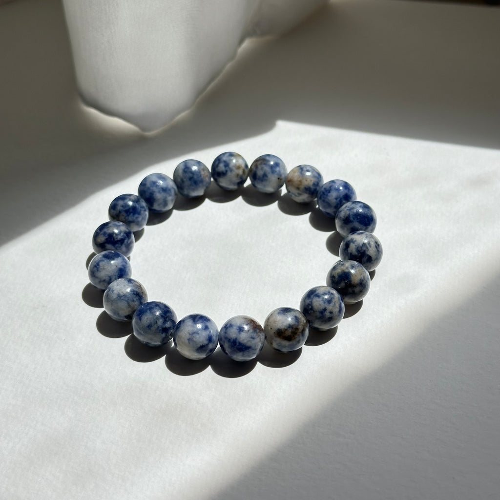 B28 藍點碧玉純珠手鏈手串