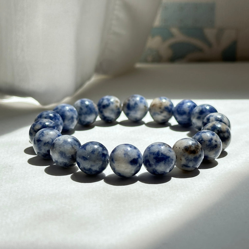 B28 藍點碧玉純珠手鏈手串
