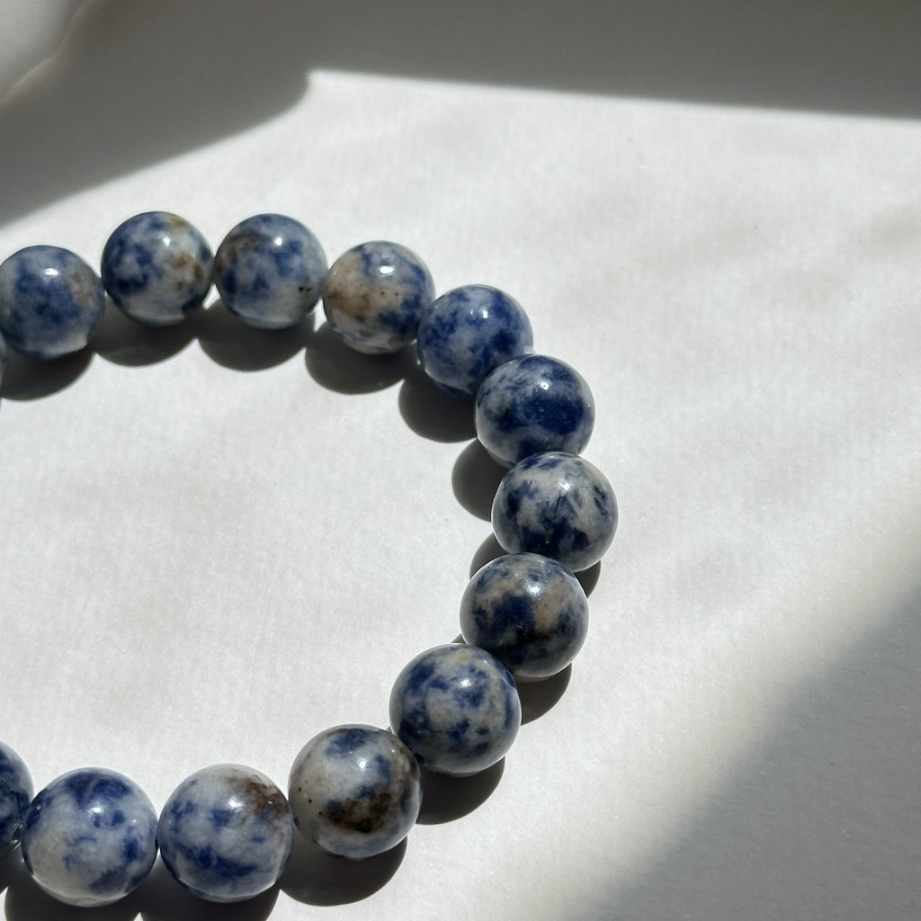 B28 藍點碧玉純珠手鏈手串