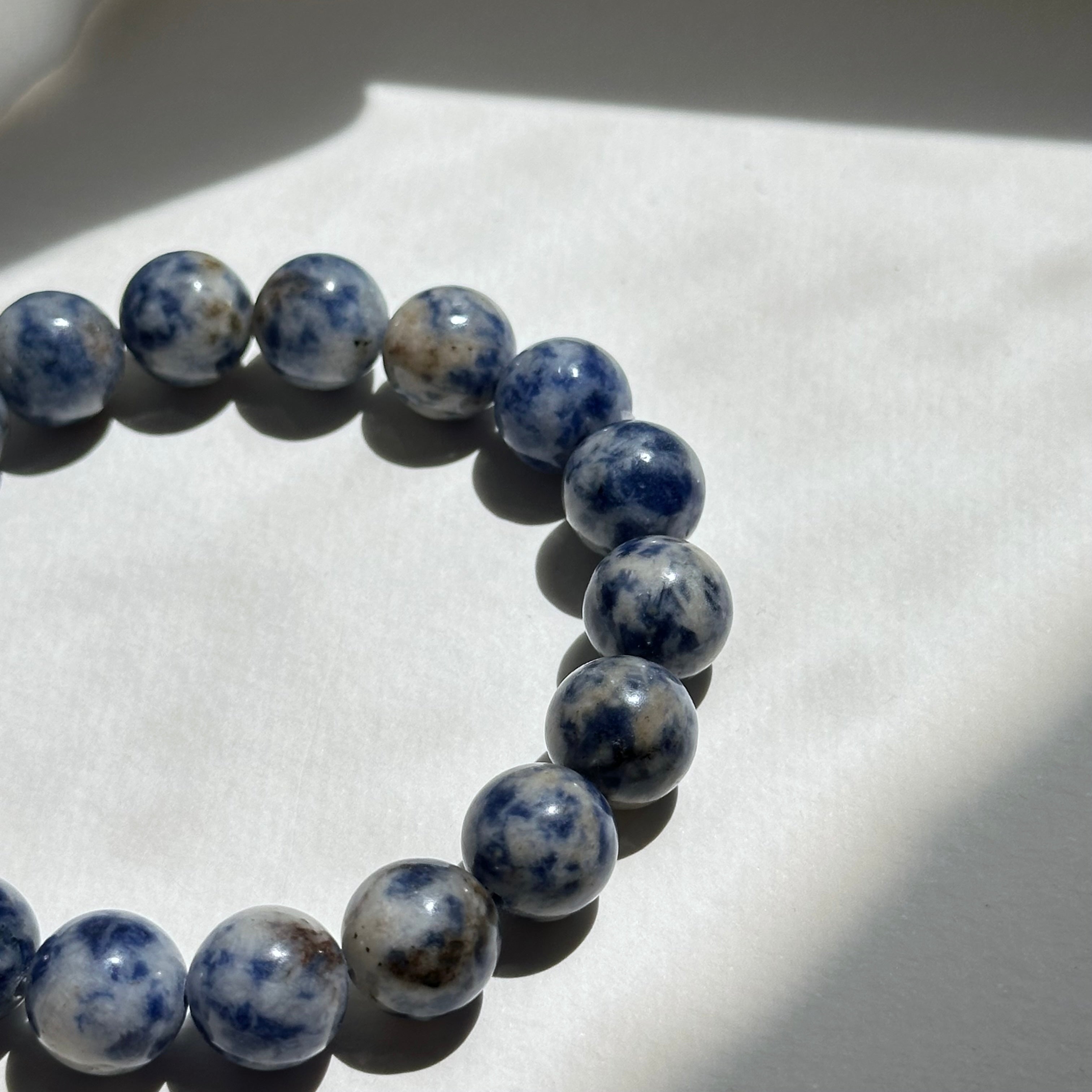 B28 藍點碧玉純珠手鏈手串