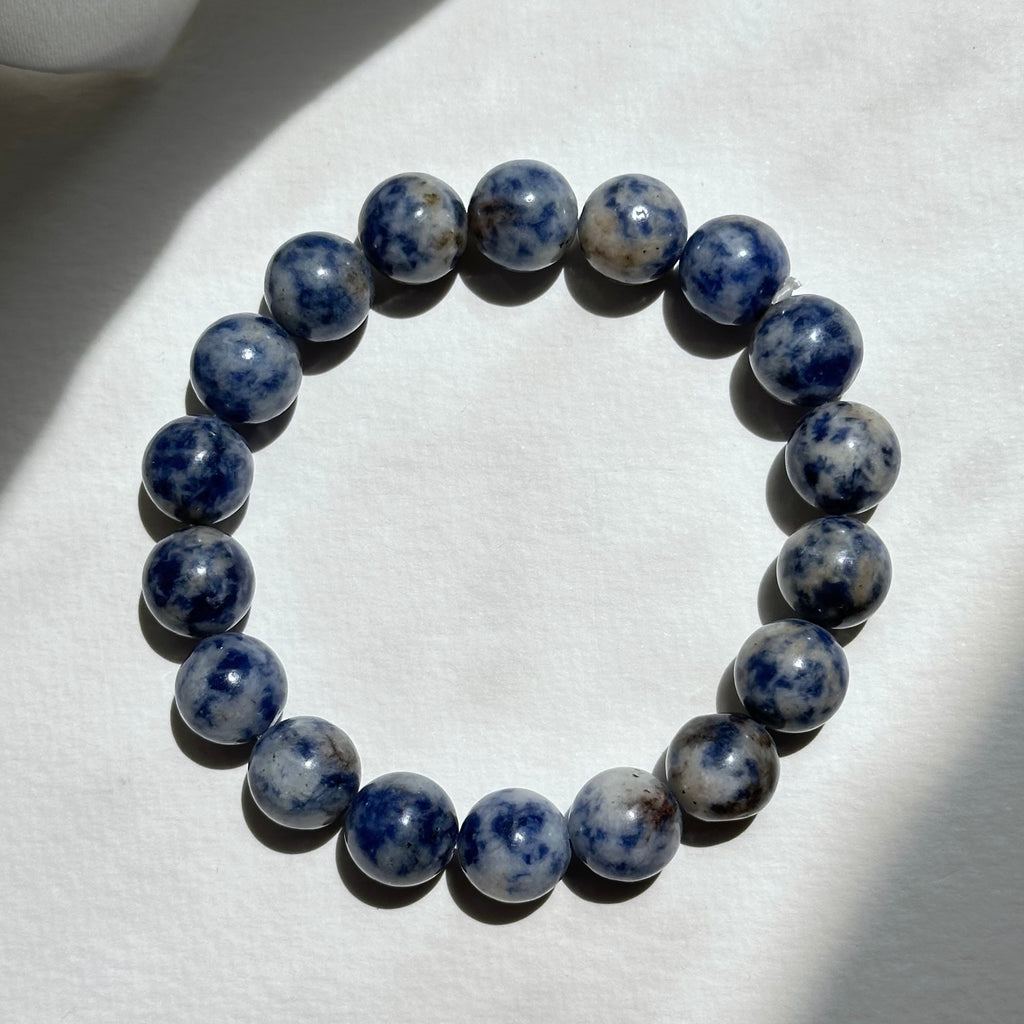 B28 藍點碧玉純珠手鏈手串