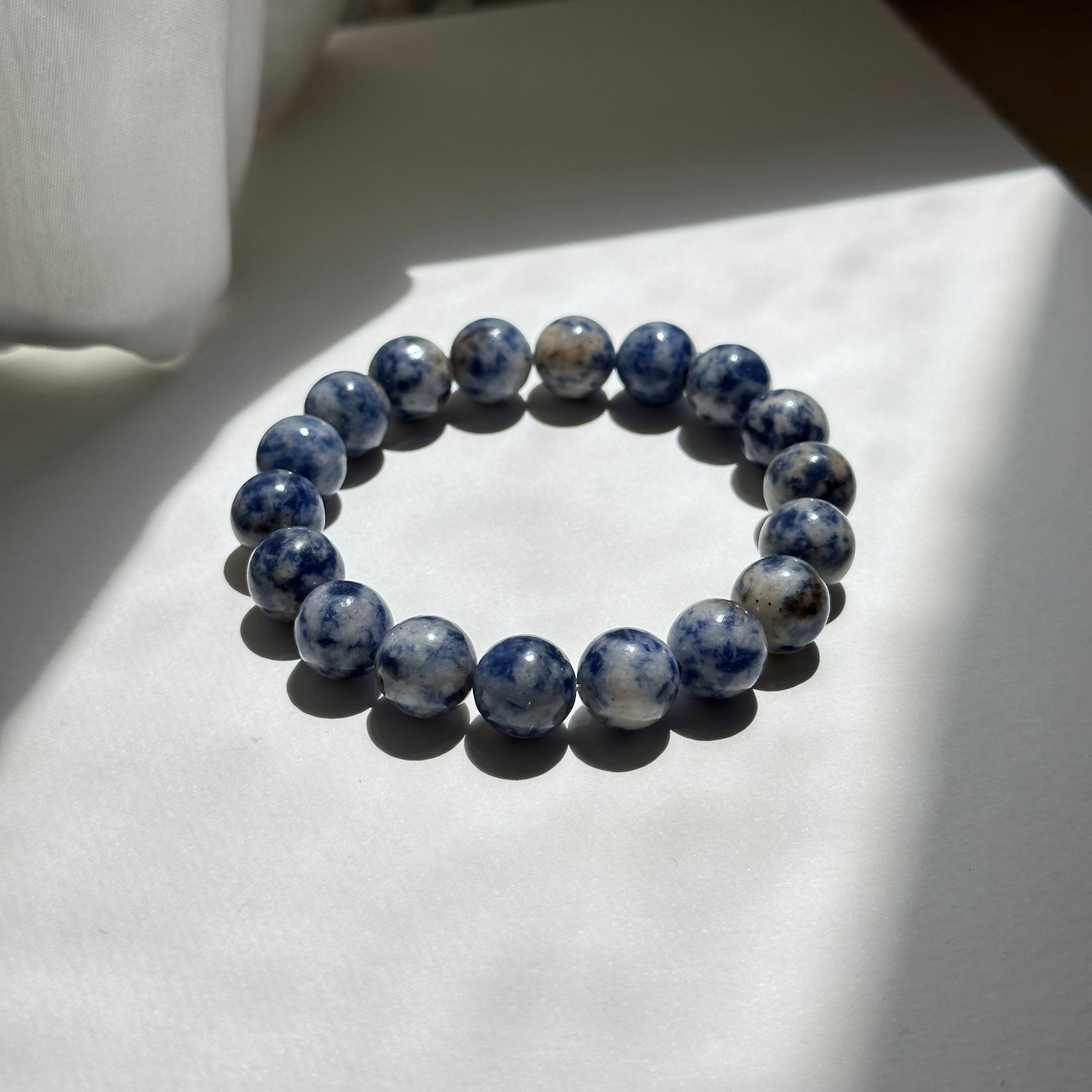 B28 藍點碧玉純珠手鏈手串