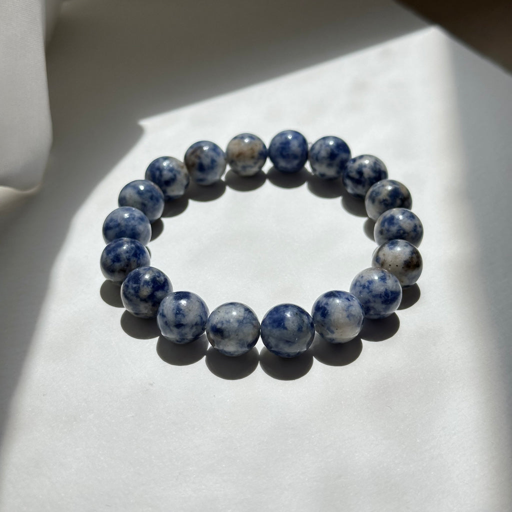 B28 藍點碧玉純珠手鏈手串