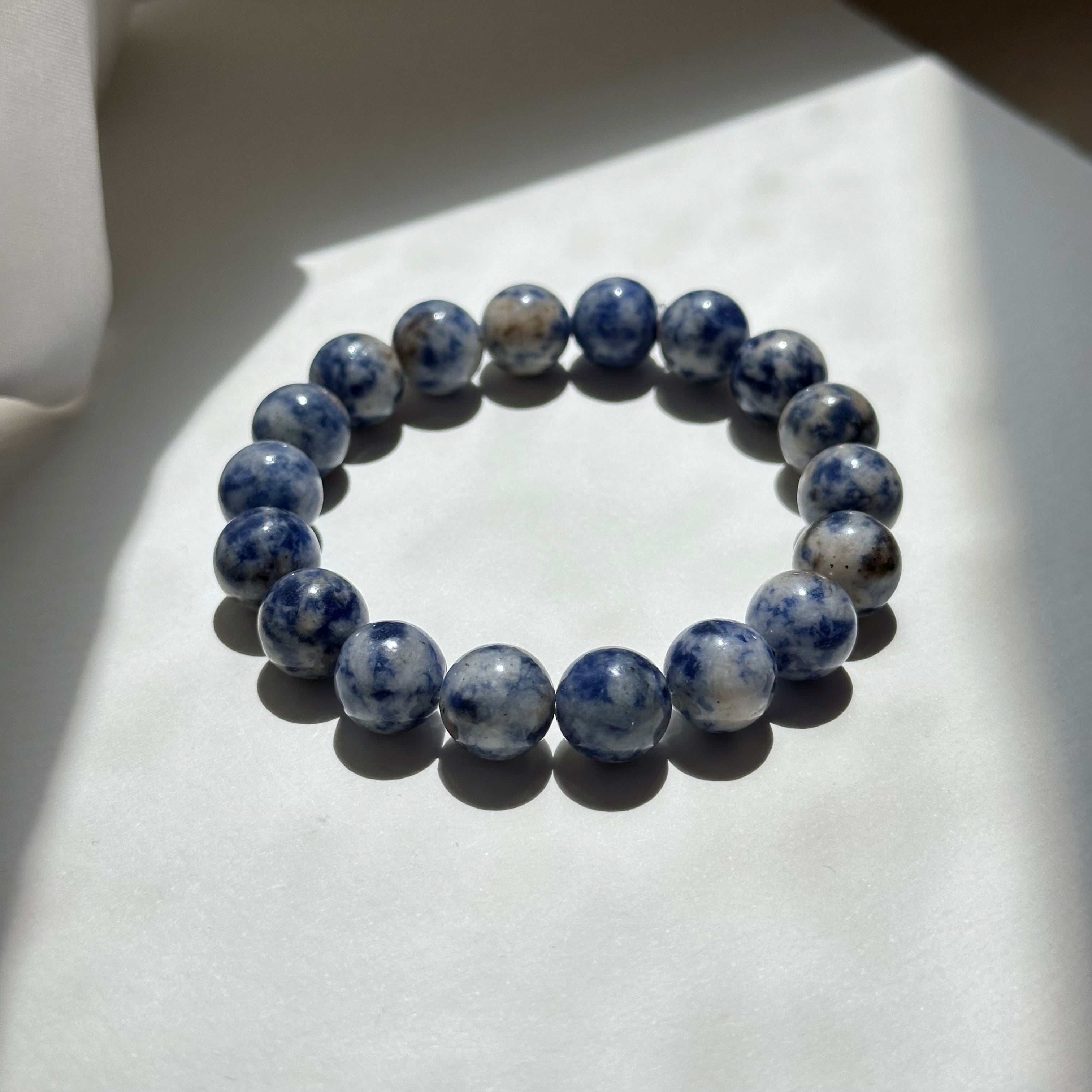 B28 藍點碧玉純珠手鏈手串