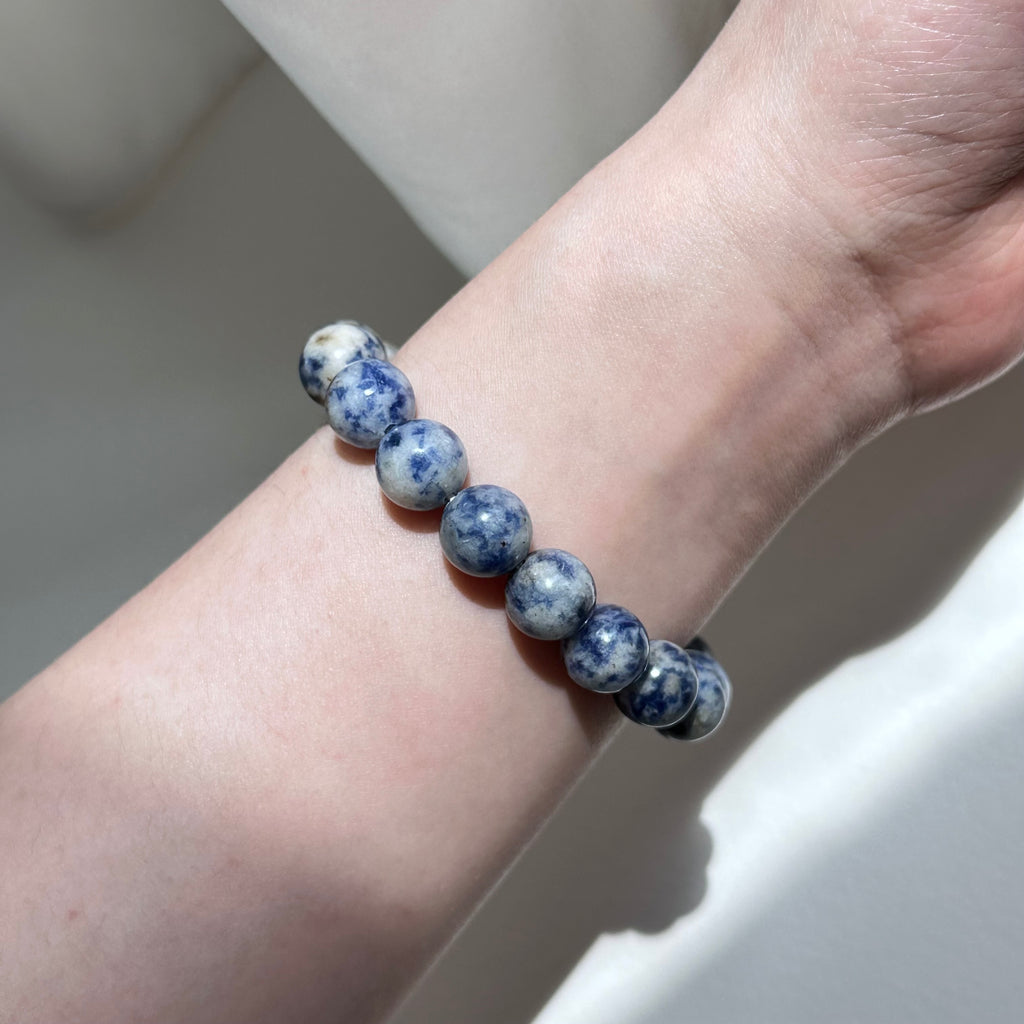 B28 藍點碧玉純珠手鏈手串
