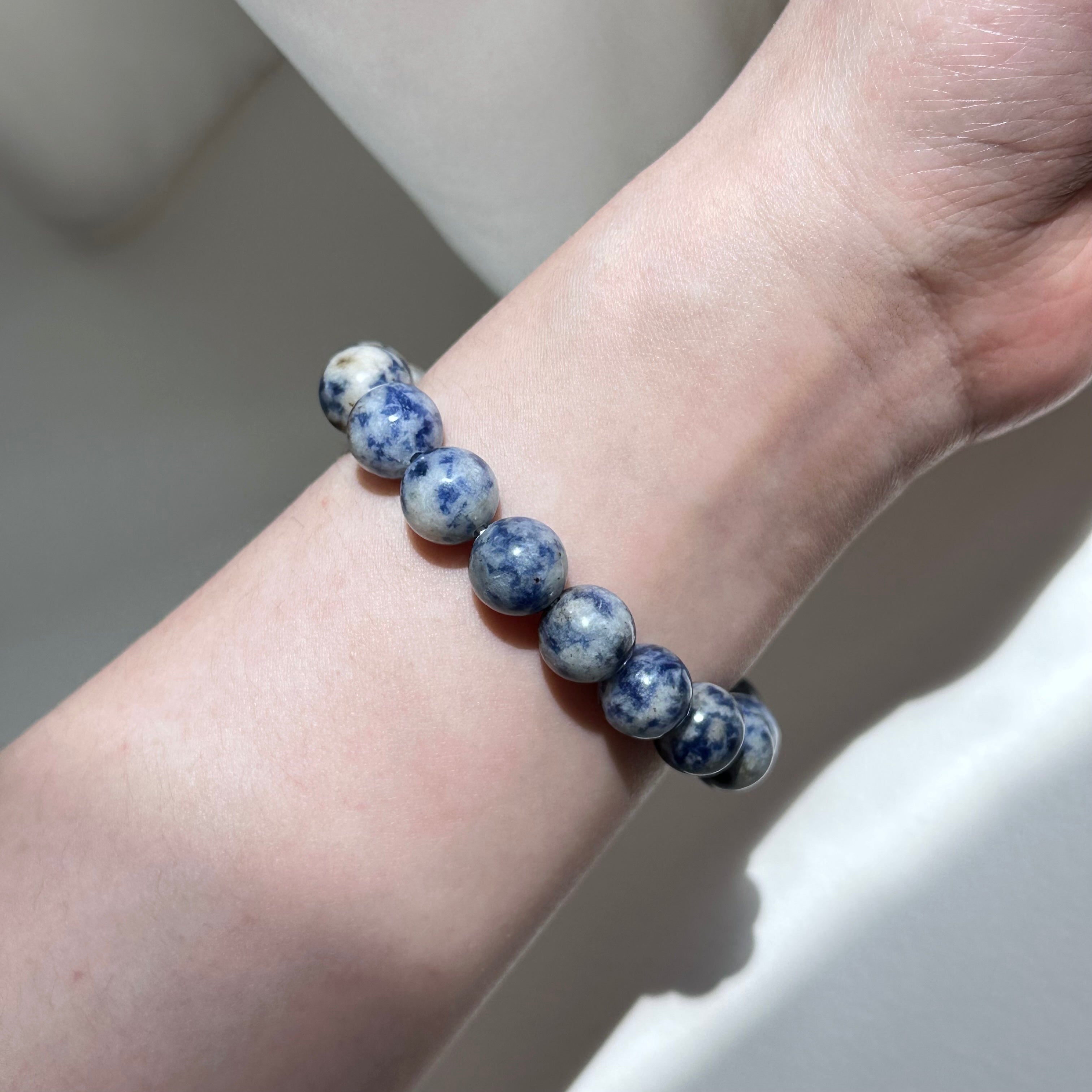 B28 藍點碧玉純珠手鏈手串