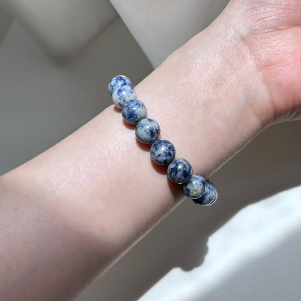 B28 藍點碧玉純珠手鏈手串