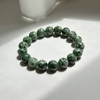 B23 Green Dot Stone Pure Bead Bracelet