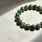 B23 Green Dot Stone Pure Bead Bracelet