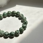 B23 Green Dot Stone Pure Bead Bracelet