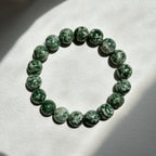 B23 Green Dot Stone Pure Bead Bracelet