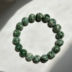 B23 Green Dot Stone Pure Bead Bracelet