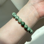 B23 Green Dot Stone Pure Bead Bracelet