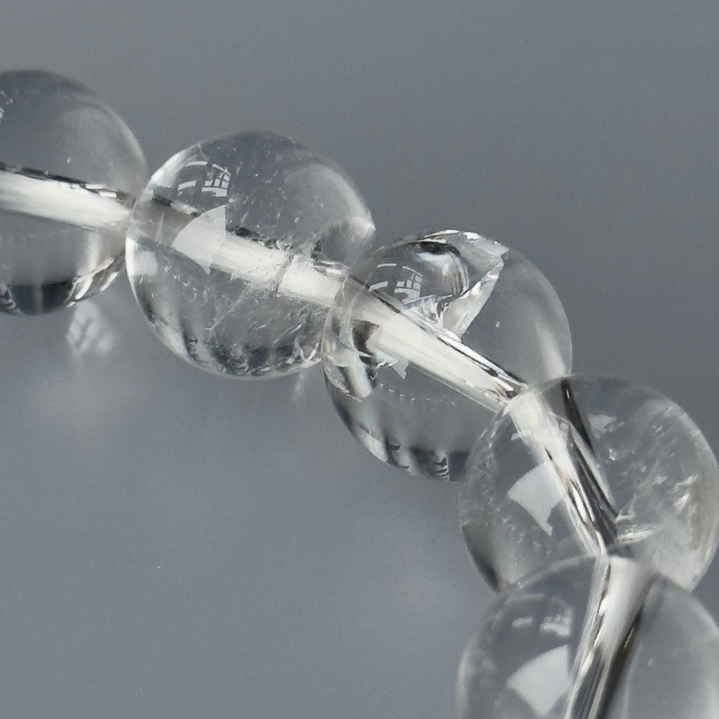 B12 White Crystal Pure Bead Bracelet
