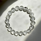 B12 White Crystal Pure Bead Bracelet