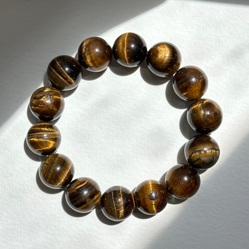 B35 Yellow Tiger's Eye Bead Bracelet