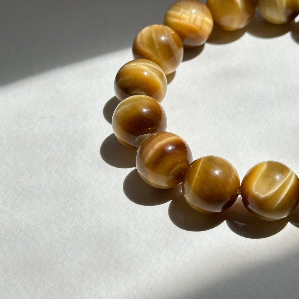B33 Golden Tiger's Eye Pure Bead Bracelet